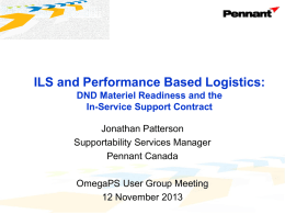 ILS and the In-Service Support Contract