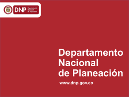 Presentación de PowerPoint - Departamento Nacional de Planeación