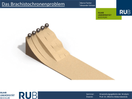 Das Brachistochronenproblem - Ruhr