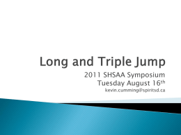 Long Jump and Triple Jump Presentation