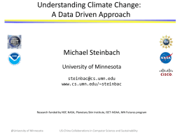 Understanding Climate Change: A Data Driven Approach