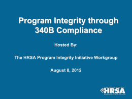 HRSA`s Program Integrity Initiative