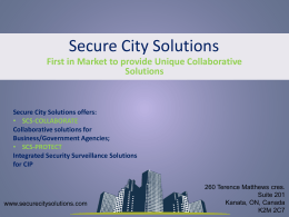 Secure City Solutions