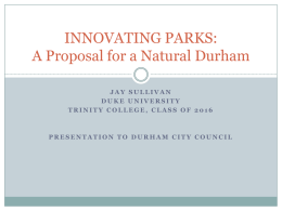 More than Parks_Final Presentation to Council