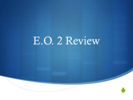 E.O. 2 Review Game