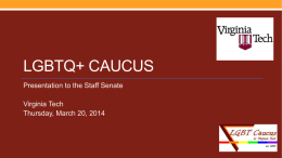LGBTA Caucus presentation to Staff Senate (PPTX | 916KB)