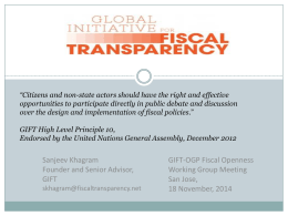PPT Document - Global Initiative for Fiscal Transparency