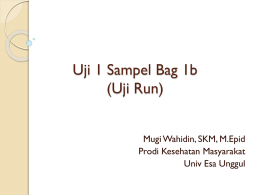 Uji 1 Sampel Bag 1b (Uji Run)