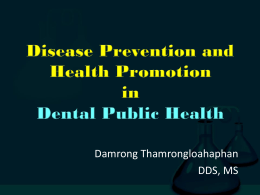 1.Concept of Oral Health Promotion