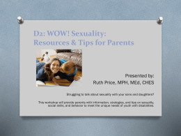 Sexuality: Resources and Tips for Parents