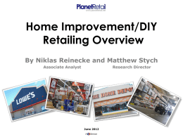 Home Improvement/DIY Retailing Overview By Niklas