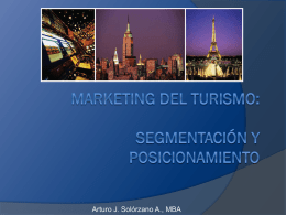 Marketing del Turismo - Segmentación y Posicionamiento