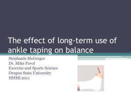 The Long term effect of taping on balance
