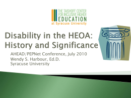 5.7-2008 Higher Education Opportunity Act PowerPoint 3