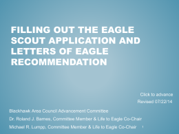 11 - How to Fill Out Eagle App and Letters of Recommendation