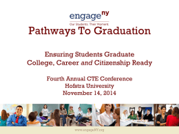 Pathways To Graduation - CTE Technical Assistance Center of NY