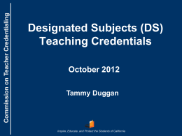 Designated Subjects (DS)