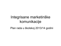 Integrisane marketinske komunikacije 2013