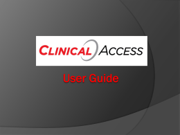 ClinicalAccess 관련 내용 보기 Search