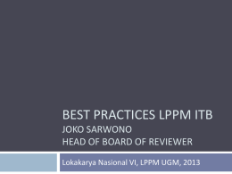 LPPM ITB-Jan2013-new - LPPM Universitas Narotama