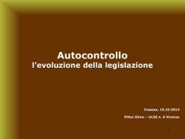 Autocontrollo, l`evoluzione della legislazione