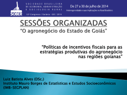 O agronegócio do Estado de Goiás