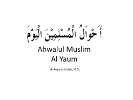 Ahwalul Muslim Al Yaum