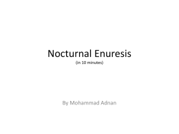 Nocturnal Enuresis (in 10 minutes)