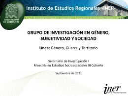 Instituto de Estudios Regionales *INER-