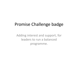 Promise Challenge badge presentation