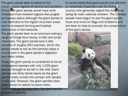 How do pandas survive in the wild --- student home work