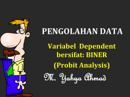 Pengolahan Data dengan variabel Dependen