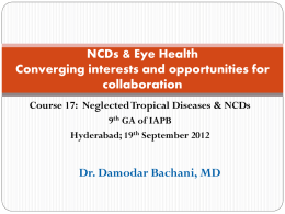 Dr Damodar Bachani_NCDs & Eye Health