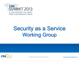 - Cloud Security Alliance