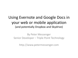 Using Evernote and Google Docs in your web or