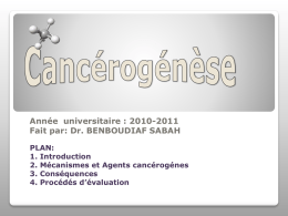 Cancérogénèse , mutagenèse