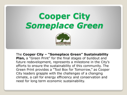 Proposed Cooper City Green Plan