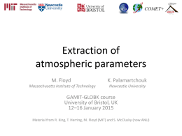 Extraction of atmospheric parameters