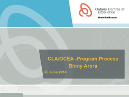 CLA/OCEA Program Process
