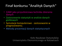 pptx - Koło Naukowe Statystyków