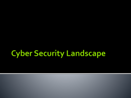 “Current Cyber Security Landscape” Dr. Josh Pauli Presentation