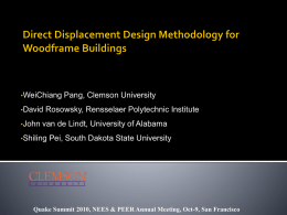 Direct Displacement Design Methodology for Woodframe Buildings