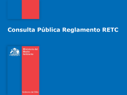 Consulta Pública Reglamento RETC