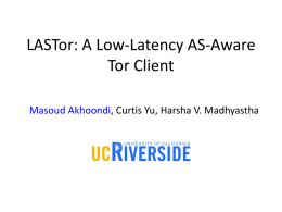 LASTor: A Low-Latency AS
