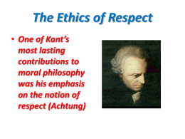 Kant on Respect