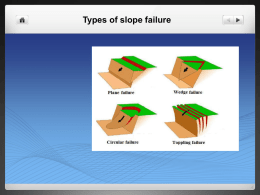 Types of slope failure