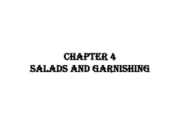 Chapter 4 Salads and Garnishes
