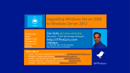 Windows Server 2012 Top Technical Reasons to