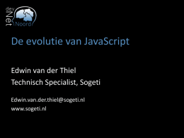 Presentatie: De evolutie van JavaScript