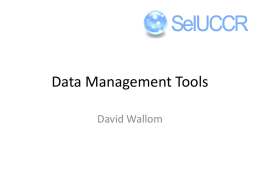 25 Practical data management Wallom